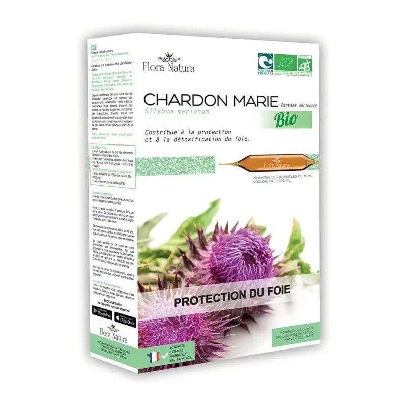 Flora Natura Organic Milk Thistle Protecția ficatului 20 fiole — preț și oferte