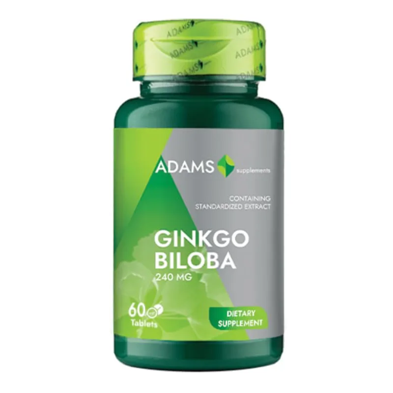 Ginkgo Biloba 240mg, 60 tablete, Adams ADAMS VISION — preț și oferte