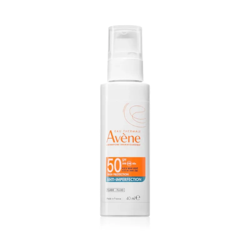 Fluid anti-imperfectiuni cu protectie solara SPF 50+ pentru ten sensibil cu imperfectiuni, 40 ml, Avene — preț și oferte