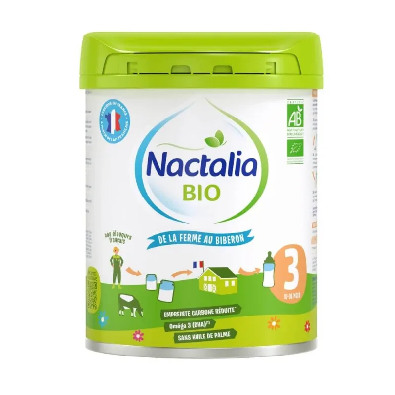 Formula de lapte praf Organica Nactalia Bio 3, 10 luni +, 800 g, Nactalia — preț și oferte