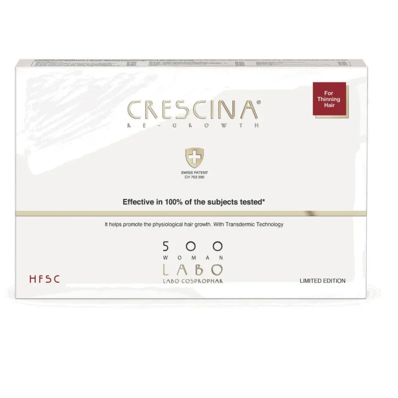 Tratament intensiv pentru cresterea parului 500 Woman Crescina Re-Growth, 5 fiole, Labo — preț și oferte