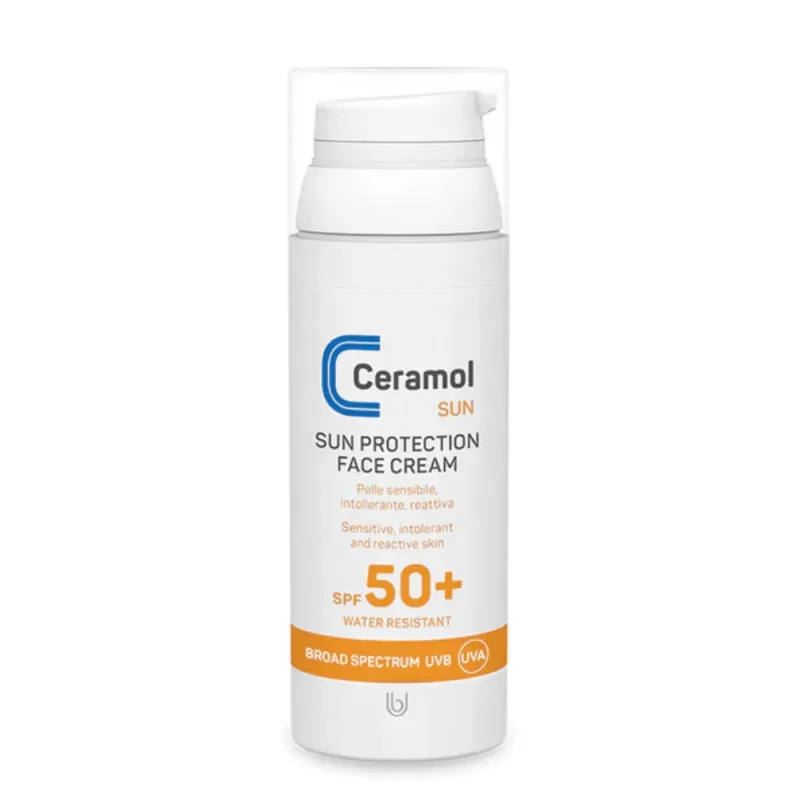 Crema protectie solara SPF50+ ten sensibil si reactiv, 50 ml, Ceramol — preț și oferte