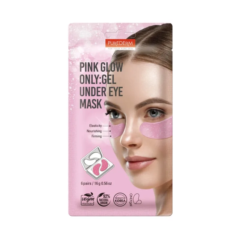 Masca gel pentru zona din jurul ochilor, Pink Glow, 6 perechi, Purederm — preț și oferte
