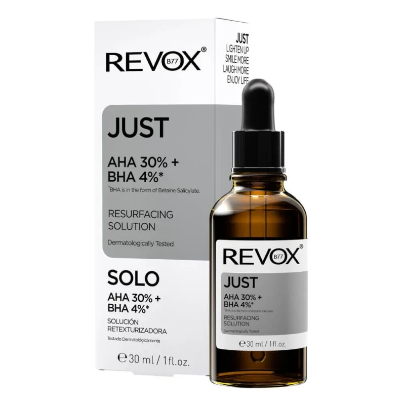 Solutie de peeling chimic Just AHA 30% + BHA 4%, 30 ml, Revox — preț și oferte