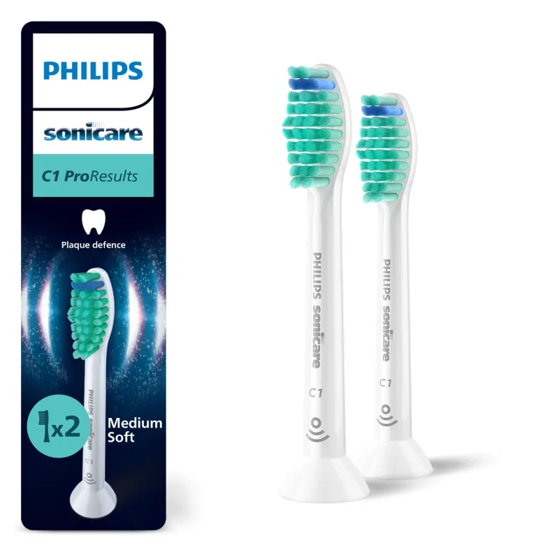 Capete de schimb pentru periuta sonica Philips Sonicare ProResults, HX6012/87, 2 bucati, Philips — preț și oferte