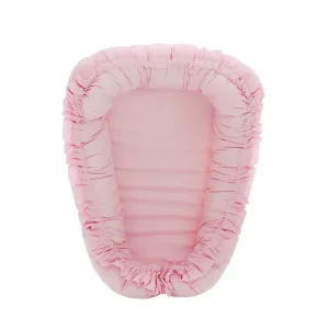 Baby Nest cu volanase, + 0 luni, Roz, Twindeco