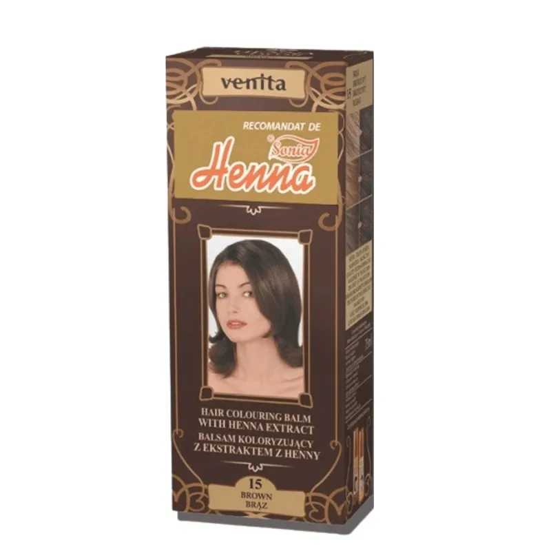 Balsam de colorare Sonia Henna, Nr. 15, Saten inchis, 75 ml, Kian Cosmetics — preț și oferte
