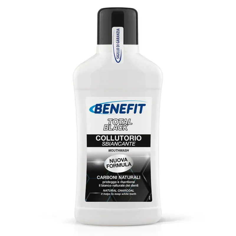 Apa de gura cu carbune, Total Black, 500 ml, Benefit — preț și oferte