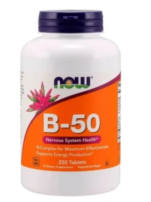Now Foods, Vitamina B-50, 250 comprimate