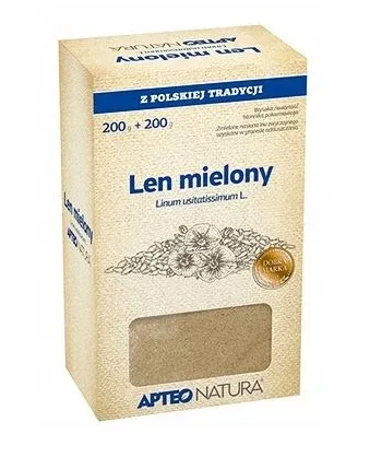 Apteo Natura Ierburi de semințe de in măcinate pentru preparare, 200g + 200g — preț și oferte