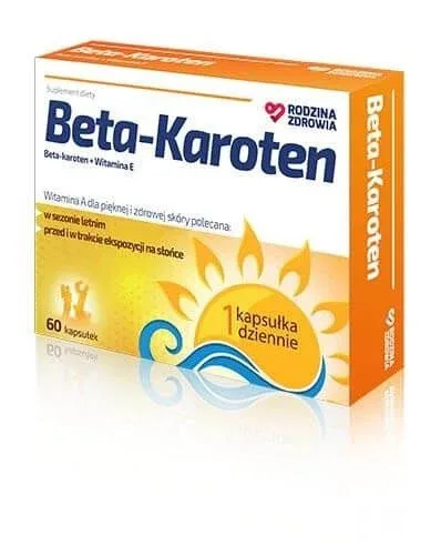 Sănătate de familie Beta-Caroten 60 capsule Rodzina Zdrowia — preț și oferte