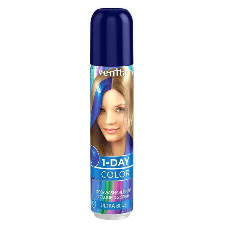 Venita 1-Day Color Spray de ceară colorată Ultra Blue, 50ml — preț și oferte