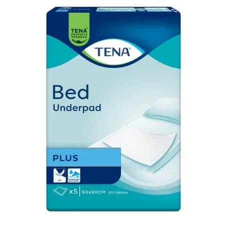 Aleze absorbante Bed Plus, 60 x 90 cm, 5 bucati, Tena — preț și oferte