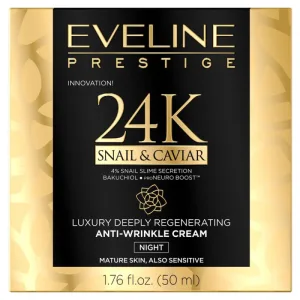 Eveline Cosmetics Prestige 24k Snail amp;Caviar Cremă de noapte antirid, 50ml