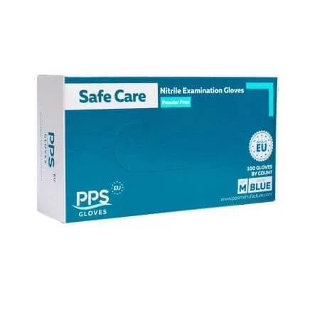 Manusi nitril Safe Care PPS Albastre marimea M, 100 bucati, PPS Gloves — preț și oferte