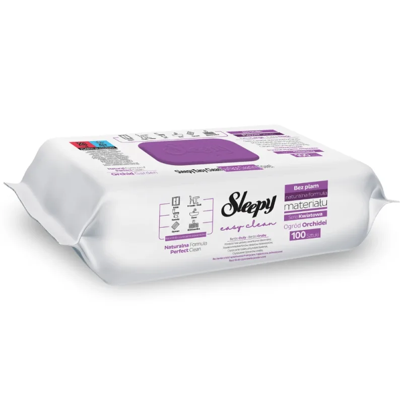 Șervețele umede multisuprafețe Easy Clean, Orchid Garden, 100 bucăți, Sleepy — preț și oferte