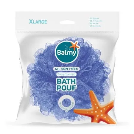 Burete de baie albastru tip floare, 1 bucata, Balmy — preț și oferte