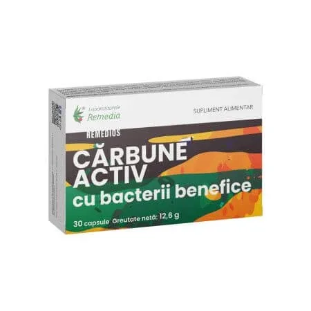 carbune activ, 30 capsule, Laboratoarele Remedia — preț și oferte