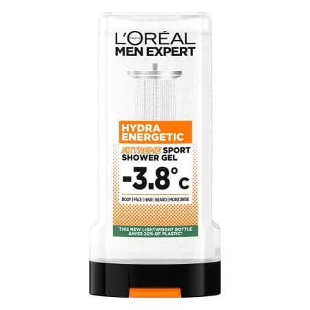 Gel de dus pentru barbati Hydra Energetic Extreme Sport Men Expert, 300 ml, LOreal L'Oréal Paris — preț și oferte