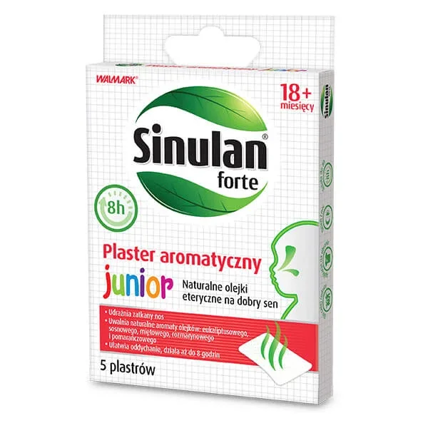 Sinulan Forte Junior, plasture aromatic pentru copii de la 18 luni, 5 buc — preț și oferte