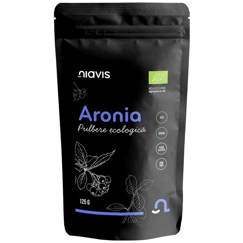Pulbere Bio de Aronia, 125 g, Niavis — preț și oferte
