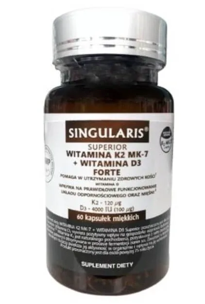 Singularis Superior Vitamina K2 120 ug + D3 4000 UI Forte, 60 capsule — preț și oferte