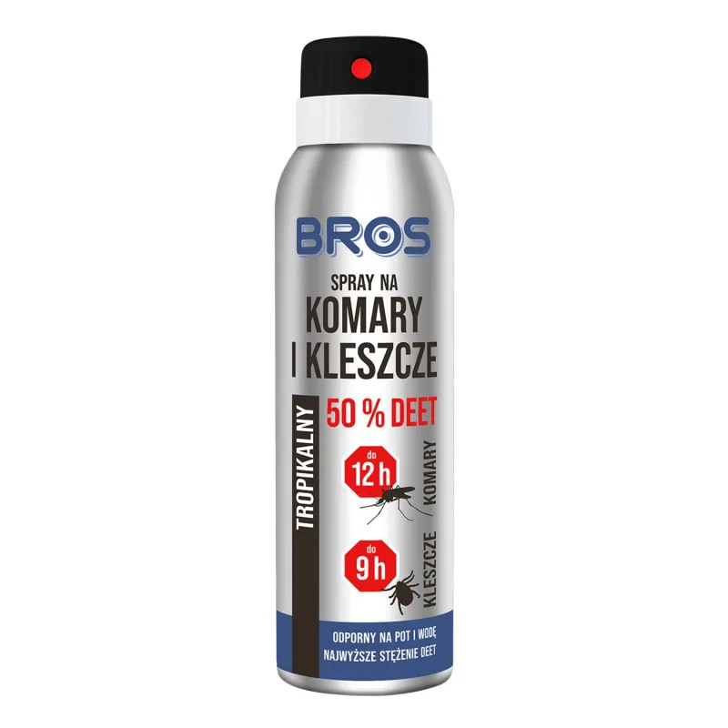Bros, spray pentru țânțari și căpușe, DEET 50%, 90 ml — preț și oferte