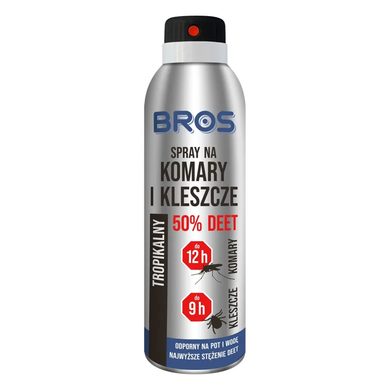 Bros, spray pentru țânțari și căpușe, DEET 50%, 180 ml — preț și oferte