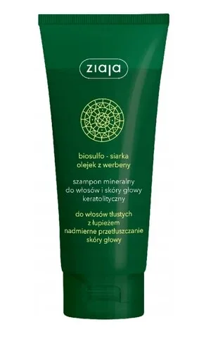 Ziaja, Șampon mineral, keratolitic, biosulfo-sulfur, verbena, 200ml