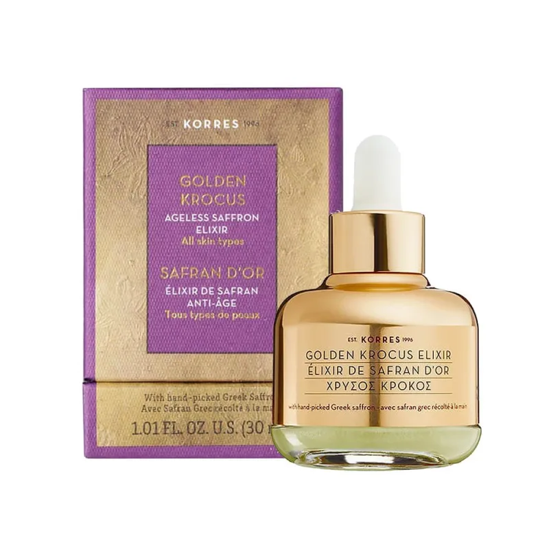 Korres Golden Krocus Ageless Saffron Potion cu șofran, 30ml — preț și oferte
