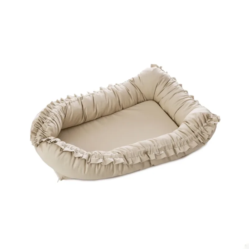 Baby Nest cu volanase, + 0 luni, Bej, Twindeco — preț și oferte