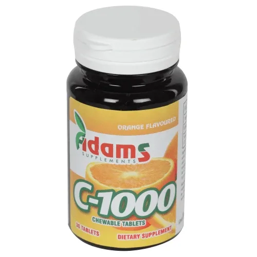 Vitamina C 1000 cu portocale, 30 tablete, Adams Vision — preț și oferte