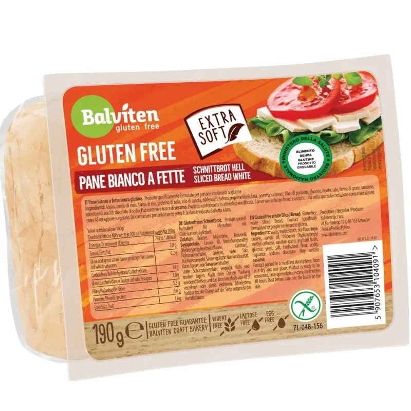 Paine alba feliata fara gluten, 190 g, Balviten — preț și oferte