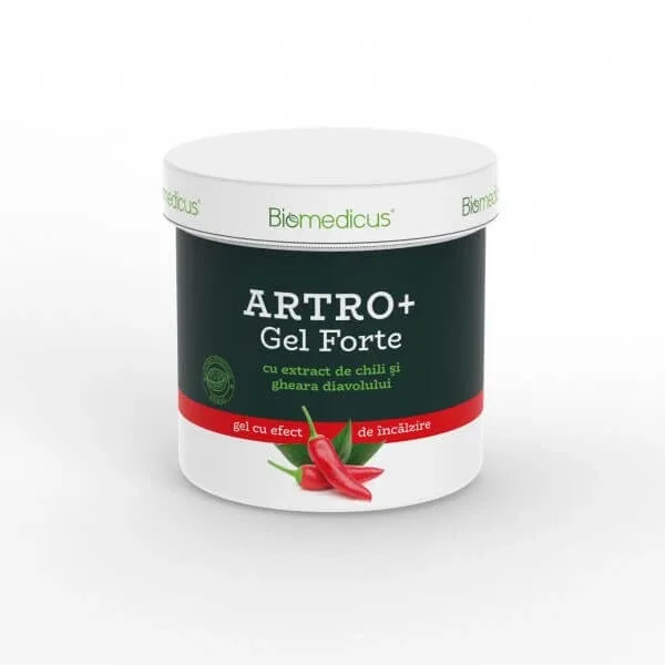 Artro+ Gel Forte cu extract de chilli si gheara diavolului, 250 ml, Biomedicus — preț și oferte