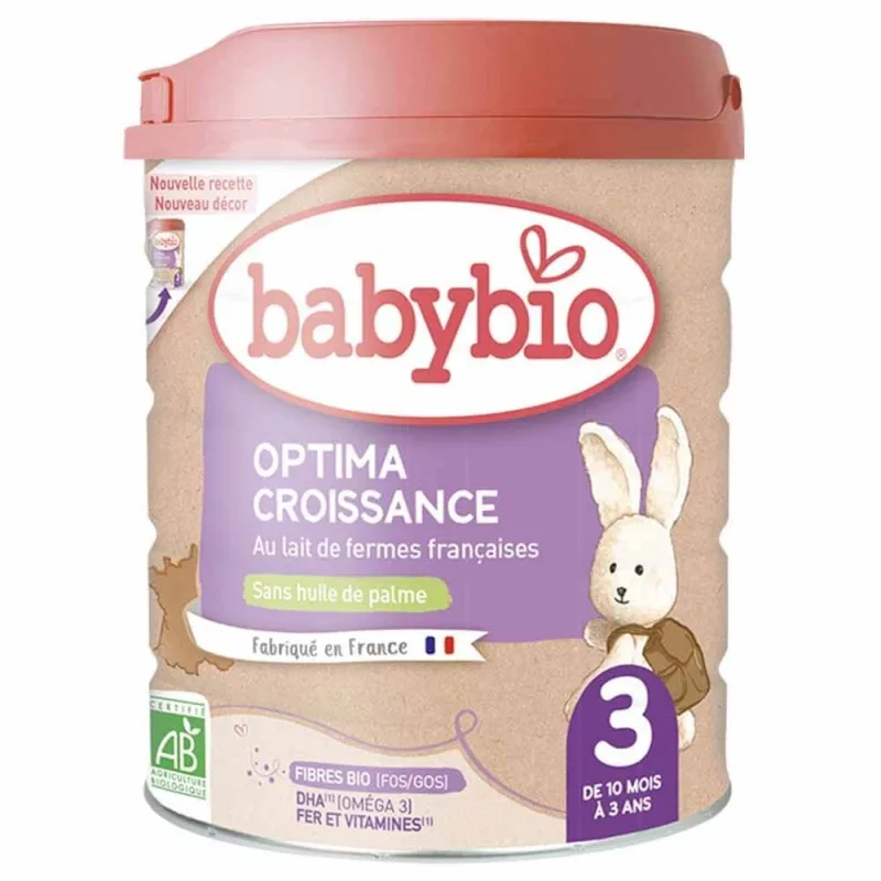 Babybio Optima 3 Crestere Lapte praf 10 luni la 3 ani 800g — preț și oferte