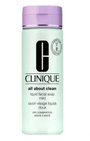 Săpun lichid de față Clinique All About Clean pentru ten mixt, 200ml