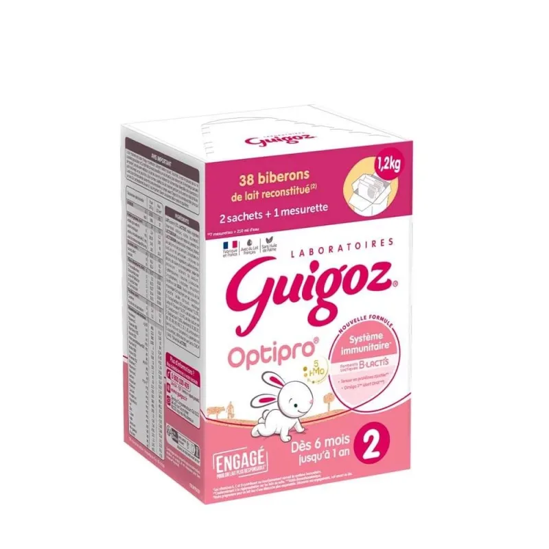 Guigoz Optipro Lapte praf 2 De la 6 luni 1,2 kg — preț și oferte