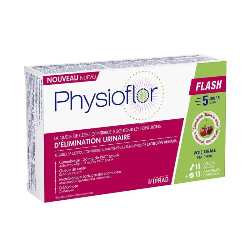 Physioflor Flash 10 capsule + 10 comprimate Laboratoarele Iprad — preț și oferte