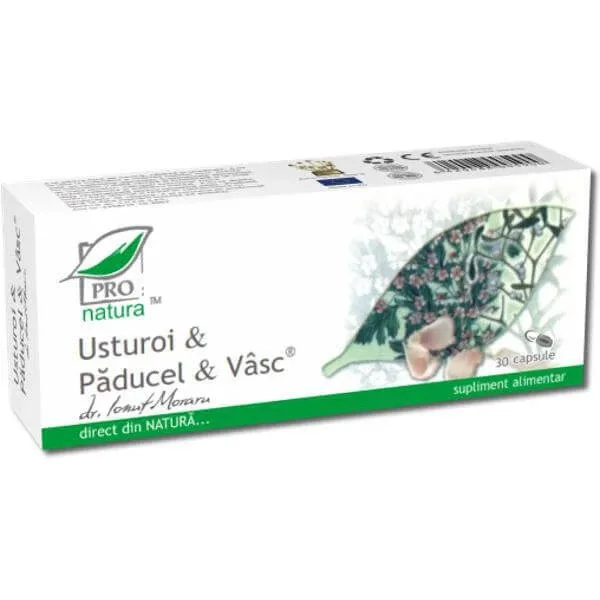 Usturoi & Păducel & Vâsc, 30 capsule, Pro Natura — preț și oferte