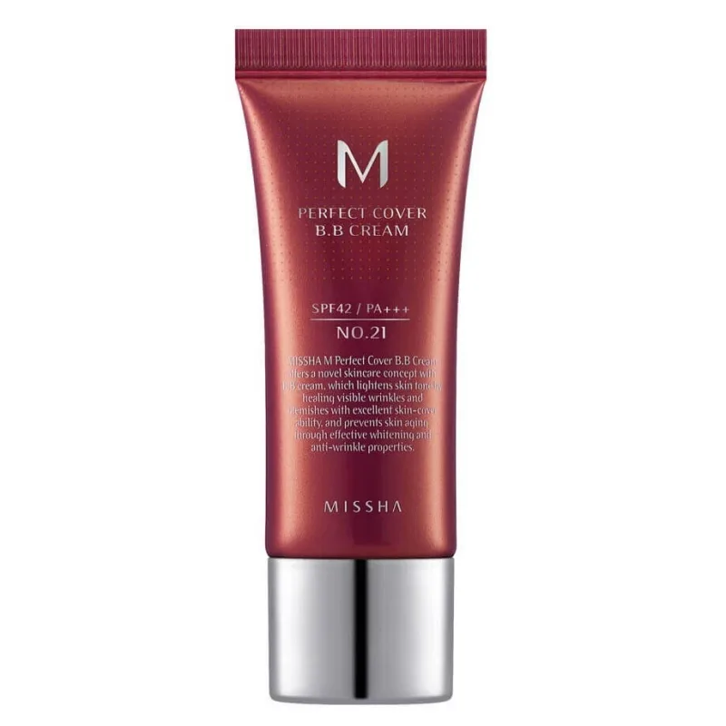 Missha M Perfect Cover BB Cream SPF42 Cremă BB multifuncțională nr.21 Bej deschis, 20 ml — preț și oferte