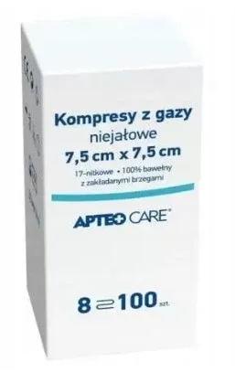 Apteo Care, tampoane de tifon, neiritante, 7.5x7.5cm, 100 buc - Viață lungă! — preț și oferte