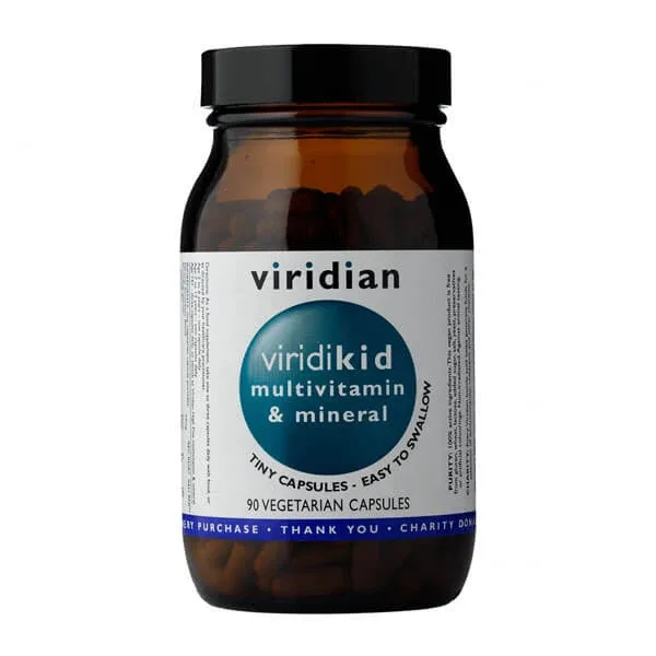 Viridian Viridikid Multivitamine și minerale, vitamine și minerale pentru copii, 90 capsule — preț și oferte