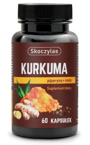Skoczylas Turmeric, piperină, ghimbir, resveratrol și quercetină 60 capsule
