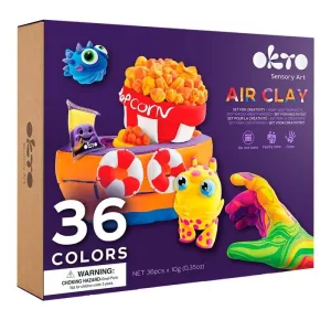 Set de creatie Air Clay, 36 culori, + 3 ani, OktoClay