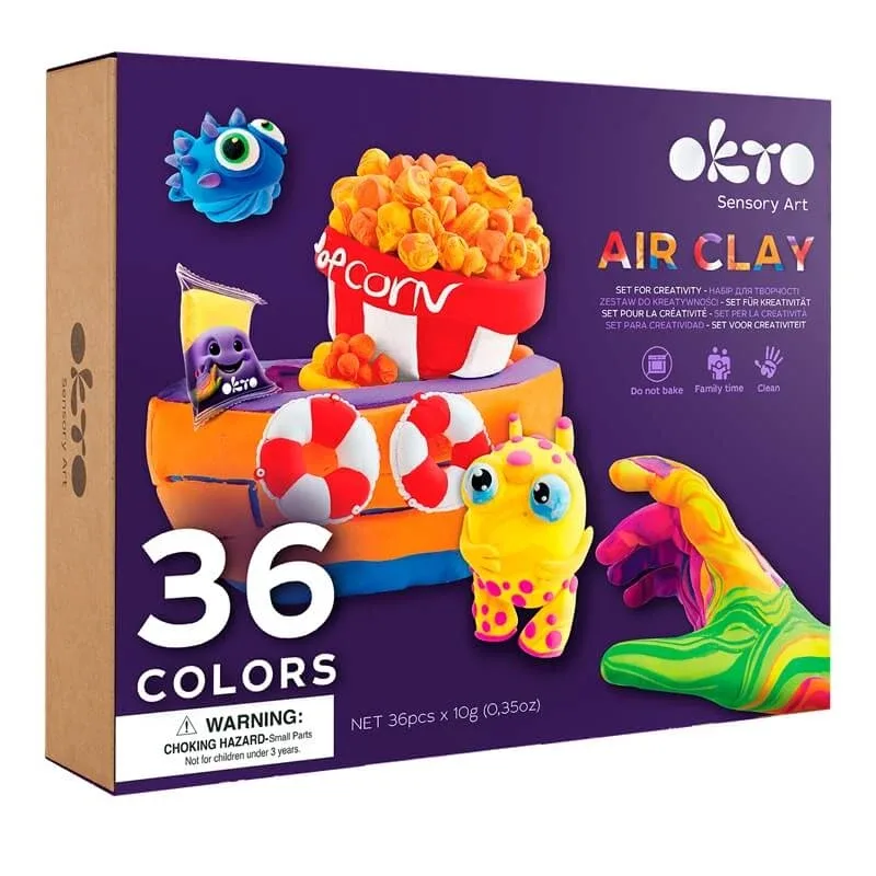 Set de creatie Air Clay, 36 culori, + 3 ani, OktoClay — preț și oferte