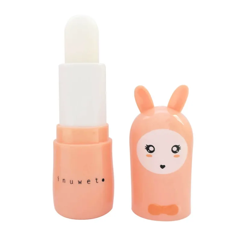Balsam de buze pentru copii, Coral, cu parfum de vanilie-cocos, Bunny Island, Inuwet, 3.5 gr — preț și oferte