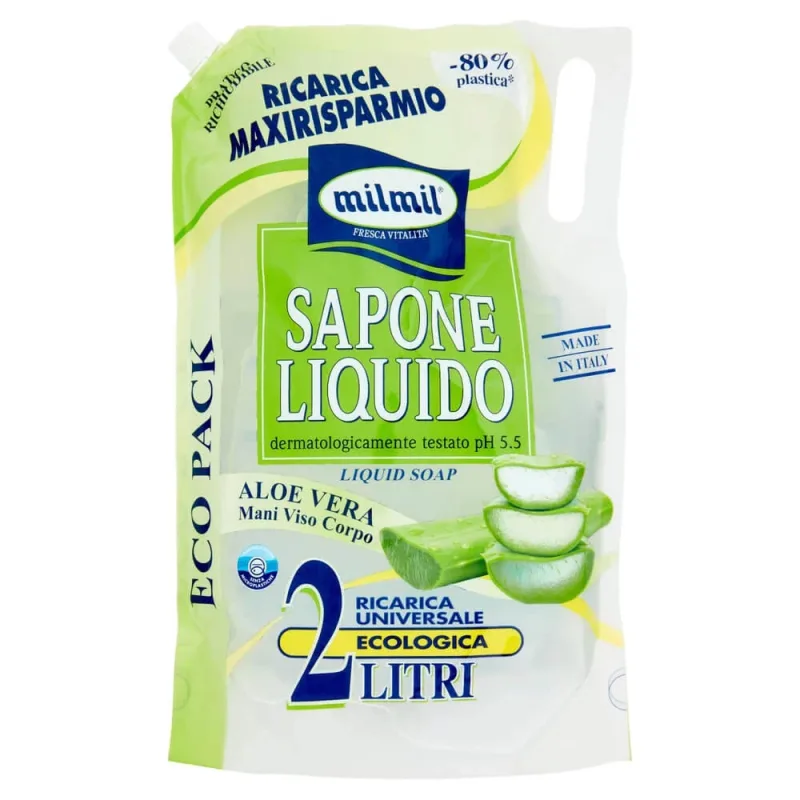 Rezerva sapun lichid, Aloe Vera, 2000 ml, MilMil — preț și oferte