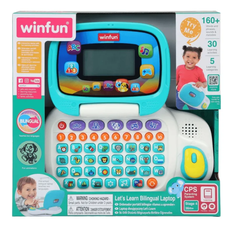 Laptop sa invatam bilingv, 18 luni+, Winfun — preț și oferte