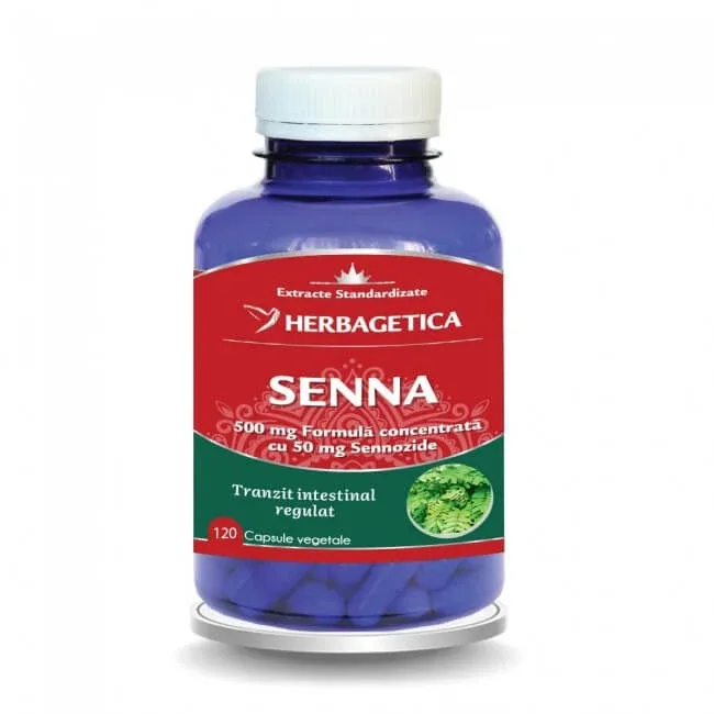 Senna, 120 capsule vegetale, Herbagetica — preț și oferte