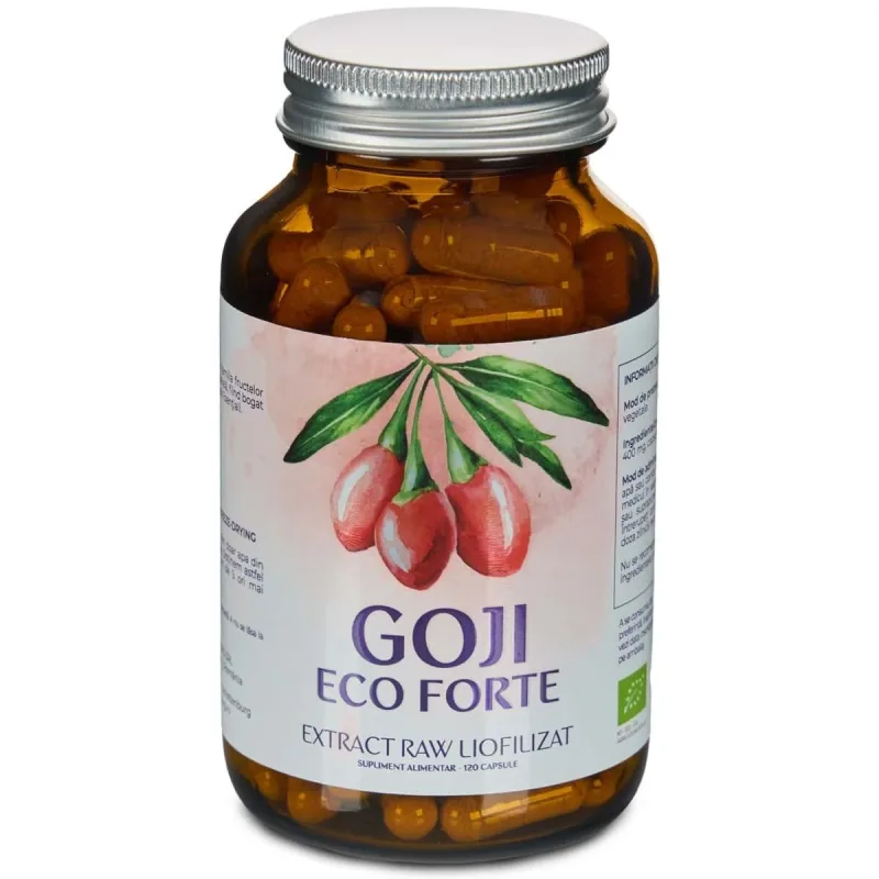Goji Eco Forte extract raw liofilizat, 120 capsule, Aronia Charlottenburg — preț și oferte